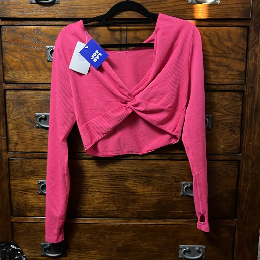 NWT! JoyLab Wear 2 Ways Long Sleeve Crop Top - Picture 6 of 9
